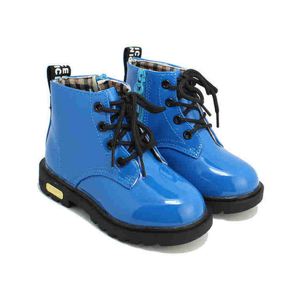 2017 New Winter Children Shoes PU Leather Waterproof Martin Boots Kids Snow Boots Brand Girls Boys Rubber Boots Fashion Sneakers