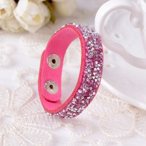 2015 Hot Selling New Fashion 6 Layer Wrap Bracelets Slake Leather Bracelets With Crystals Couple Jewelry free shipping