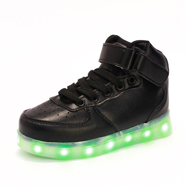 Eur25-37//USB Charging Basket Led Children Shoes With Light Up Kids Casual Boys&Girls Luminous Sneakers Glowing Shoe enfant