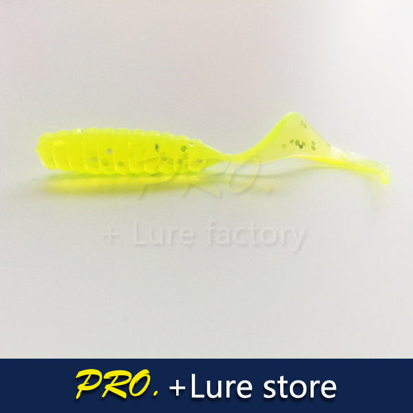 100pcs Soft plastic artificial isca pesca circle tail protein Grub lure fishing worm moggot grub lure baits 4cm