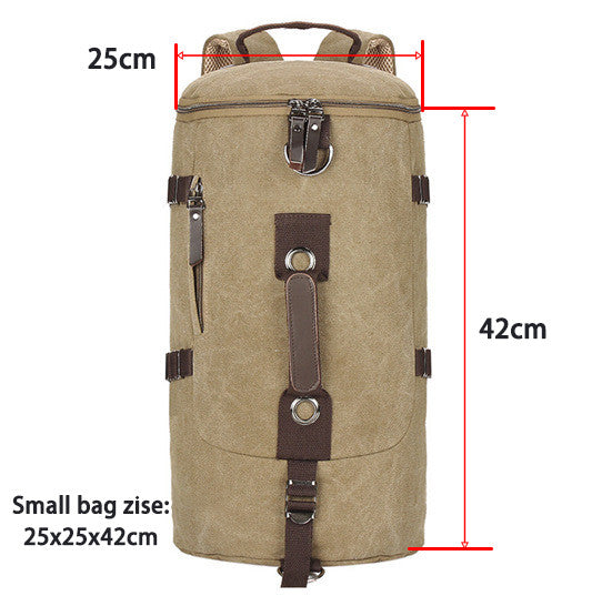 Large capacity man travel bag mountaineering backpack men bags canvas bucket shoulder bag 012