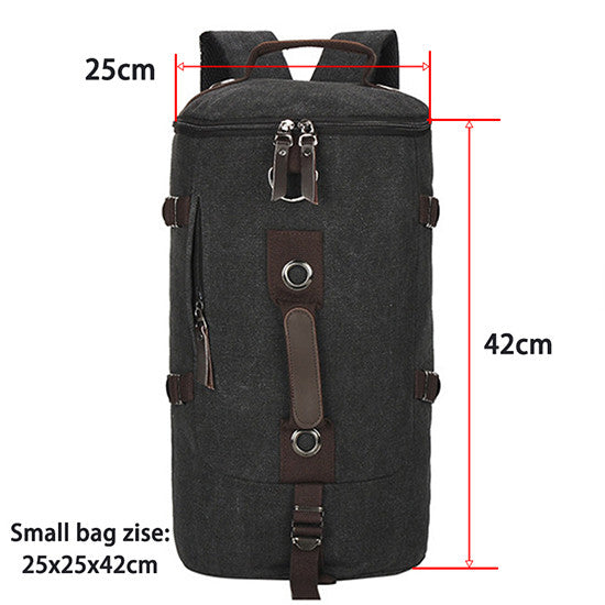 Large capacity man travel bag mountaineering backpack men bags canvas bucket shoulder bag 012