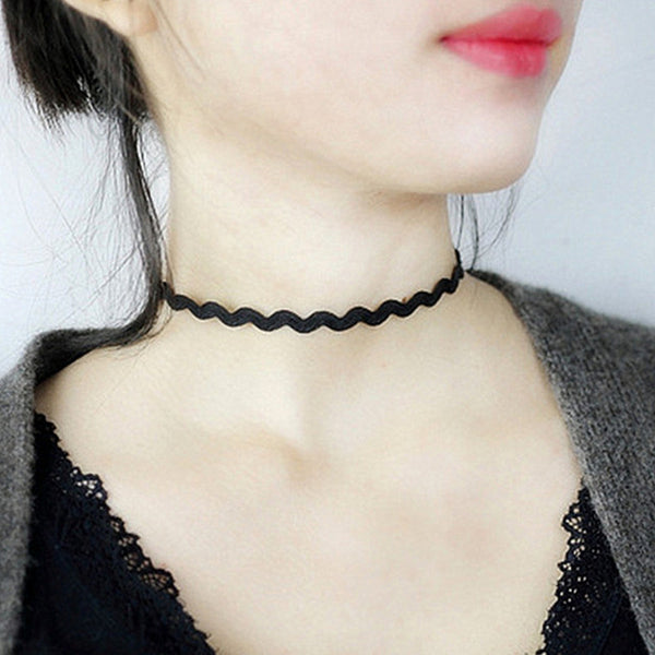 Choker Necklaces Men Women Black Velvet Suede Leather Short Collares Fashion Jewelry Gothic 90's Bijoux Steampunk Christmas Gift