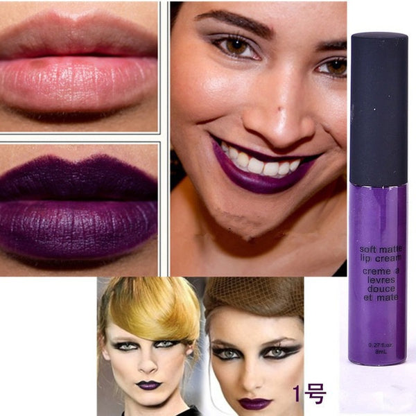 Liquid Matte Lipsticks Long Lasting Waterproof Matt Black Lipstick 12 Colors Velvet Selena Lipstick Matte Lip Makeup Lip Gloss