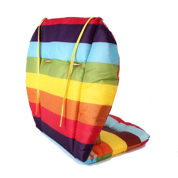 Baby Infant Stroller Seat Pushchair Cushion Cotton Mat Rainbow Color Soft Thick Pram Cushion Chair BB Car Seat Cushion