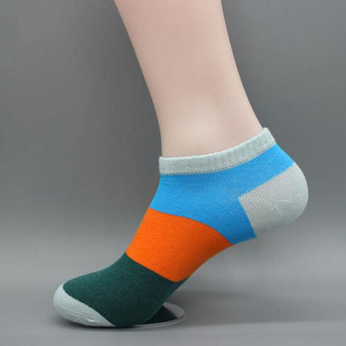 New Arrivals Leisure Cotton Men Socks Good Quality Short Socks Warm Stitching Color Antiskid Invisible Casual Socks Male