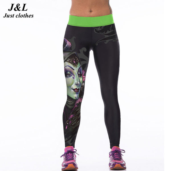 J&L Hot Sales! 3D Print Sporting Leggings Women Skull Girl Birds Printed Fitness Leggings 22 Styles Workout Clothes For Women