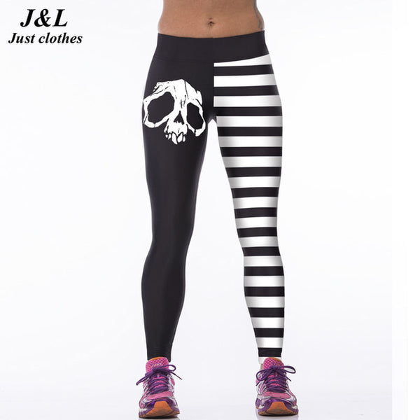 J&L Hot Sales! 3D Print Sporting Leggings Women Skull Girl Birds Printed Fitness Leggings 22 Styles Workout Clothes For Women