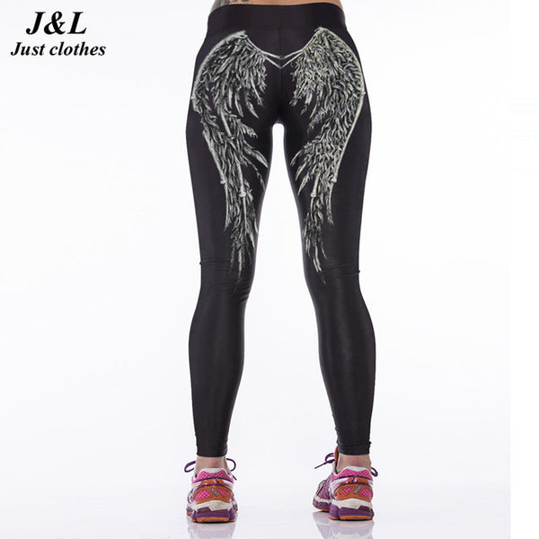 J&L Hot Sales! 3D Print Sporting Leggings Women Skull Girl Birds Printed Fitness Leggings 22 Styles Workout Clothes For Women