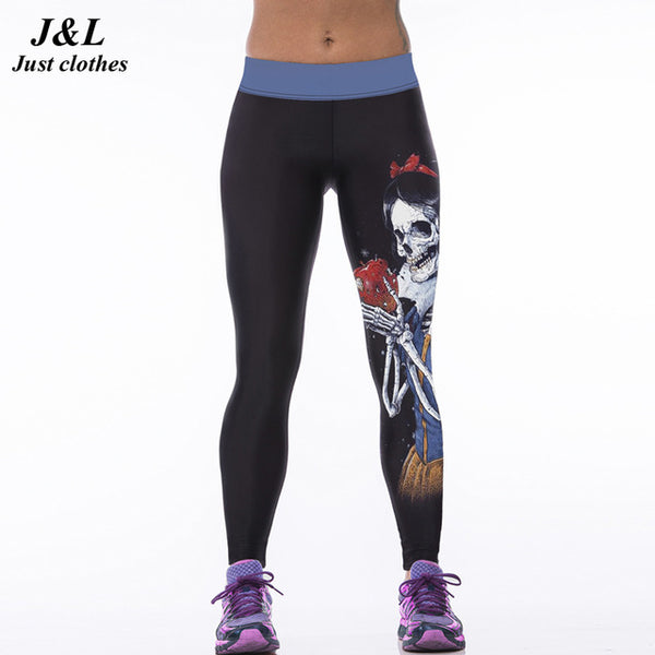 J&L Hot Sales! 3D Print Sporting Leggings Women Skull Girl Birds Printed Fitness Leggings 22 Styles Workout Clothes For Women