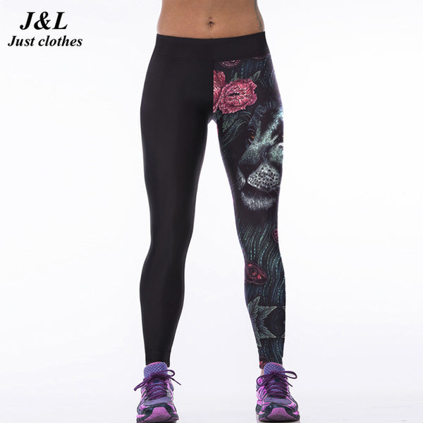 J&L Hot Sales! 3D Print Sporting Leggings Women Skull Girl Birds Printed Fitness Leggings 22 Styles Workout Clothes For Women