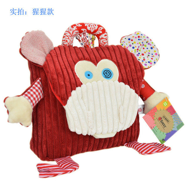 1pcs Sozzy Cute Kid Plush School Backpacks 25cm Animal Figure Bag Kid Girls Boys Gifts Toy Owl Cow Frog Monkey schoolbag