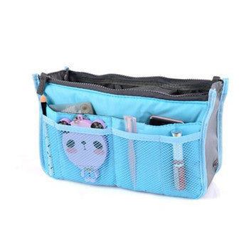 2017 Women Makeup Organizer Bag Handbag Purse Large liner Travel Insert Lady Casual Cosmetic Bag Travelling Bag Multifunction