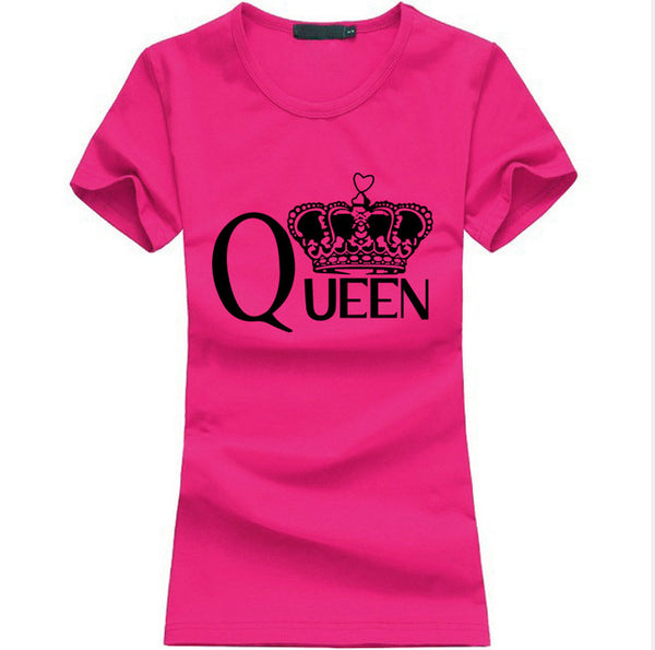 Fashion Queen Letters print women t-shirt 2017 summer funny Cotton Slim Tee shirt Femme harajuku Hipster brand kawaii punk tops