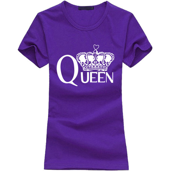 Fashion Queen Letters print women t-shirt 2017 summer funny Cotton Slim Tee shirt Femme harajuku Hipster brand kawaii punk tops