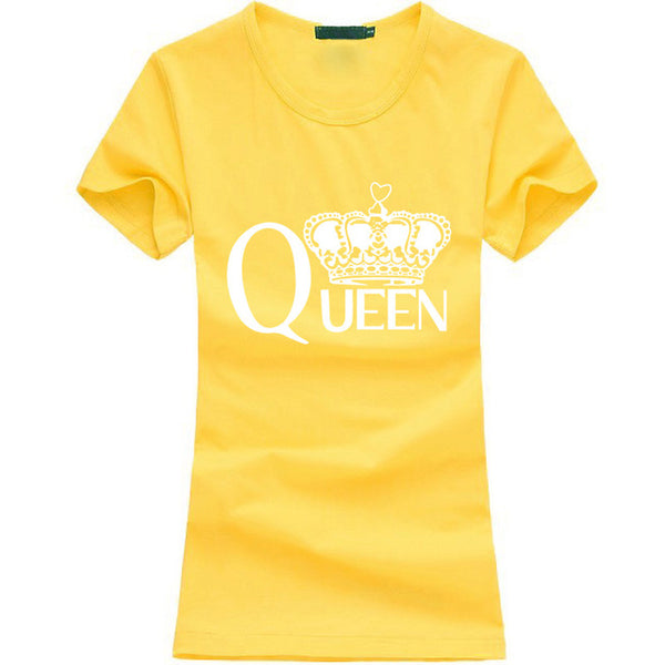 Fashion Queen Letters print women t-shirt 2017 summer funny Cotton Slim Tee shirt Femme harajuku Hipster brand kawaii punk tops