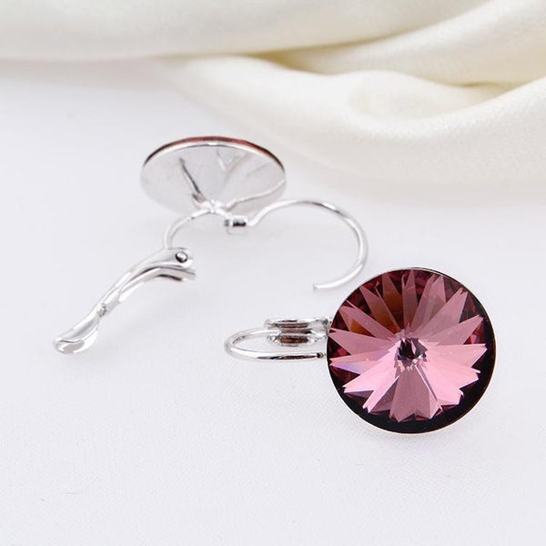 Fashion Earrings 2015 New Women Gift Dangle Earring 14mm Super Big Crystal Jewelry Earring Elegant  Drop Earrings(E0097)