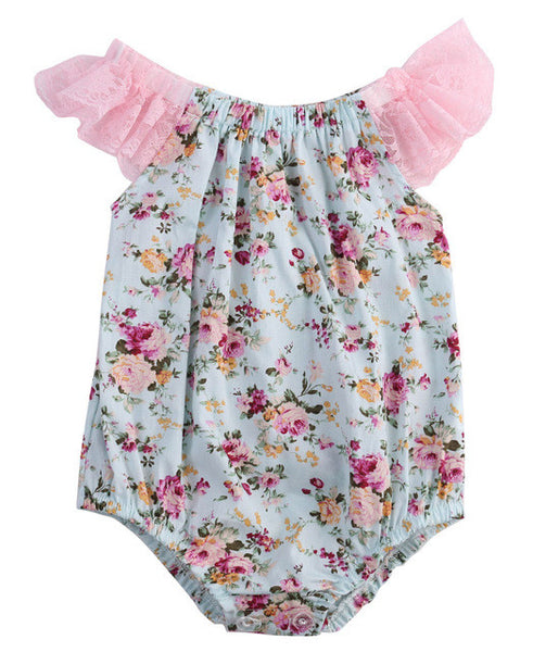 2016 New Baby Girls Clothes Summer Flower Baby Girls Bodysuit 0-24M Newborn Infant Toddle Bebes One-Pieces Body Suit Costume