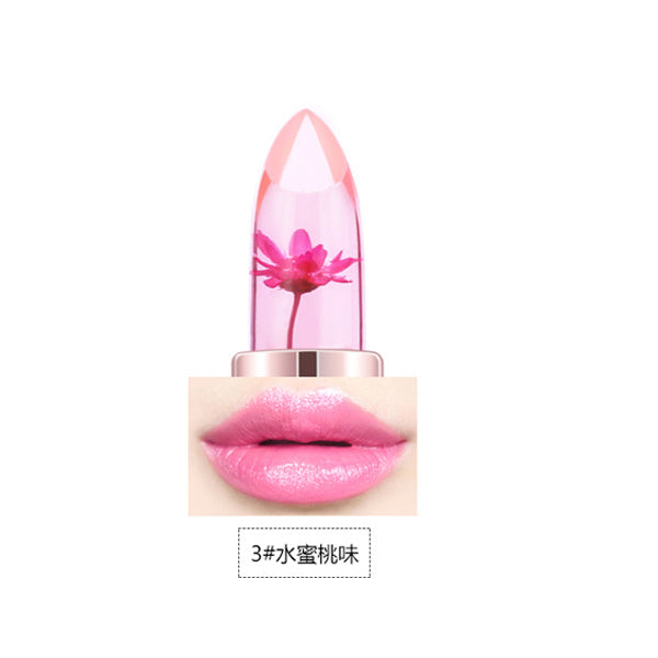 2016 Temperature Change Color Lip Balm 3 Color Waterproof Long-lasting Sweet Transparent Jelly Flower Pink Moisturizer Lipstick