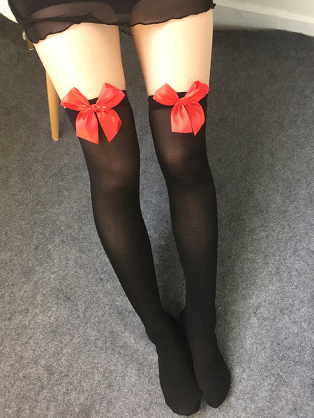 Women Sexy Cosplay Striped Knee stockings Japanese Printed Thigh High stockings Women Knee Pantyhose Skeleton