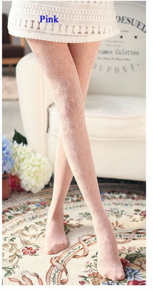Hot! Women Sexy Stockings Summer Autumn Hollow Tights Japanese Lace Pantyhose Fishnet Stockings High Elastic Vintage Pantyhose