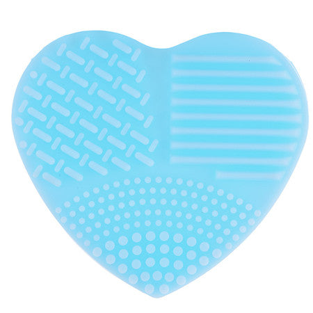 Colorful Heart Shape Clean Make up Brushes Wash Brush Silica Glove Scrubber Board Cosmetic Cleaning Tools for makeup brushes