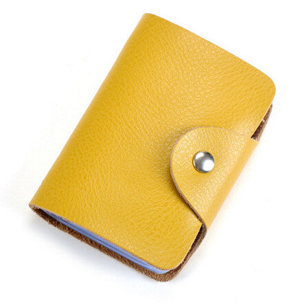 New arrival Genuine leather business card case bag credit card holder 26 slots for men and women