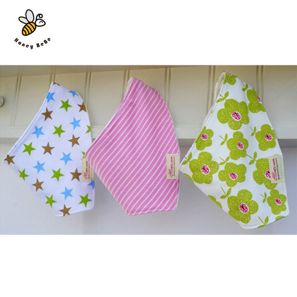 3Pcs/lot Cotton Baby Bibs Boys Girls Towel Cartoon Baby Bandana Bibs Newborn Baby Bib Infant Saliva Towel Toddler Clothing