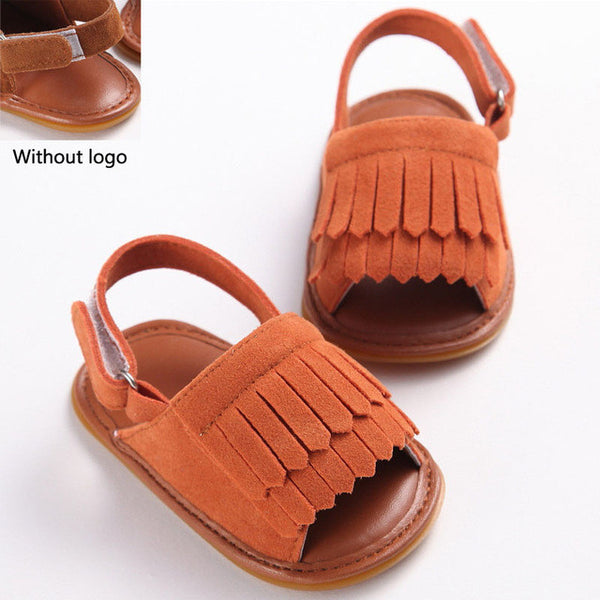 stylish pu leather tassel baby moccasins tassel girls baby shoes Scarpe Neonata hook and loop outdoor shoes hard rubber bottom