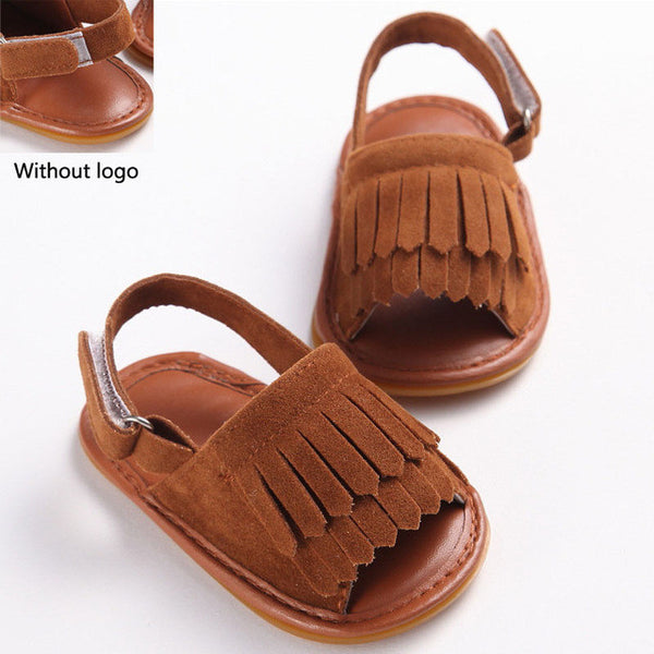 stylish pu leather tassel baby moccasins tassel girls baby shoes Scarpe Neonata hook and loop outdoor shoes hard rubber bottom