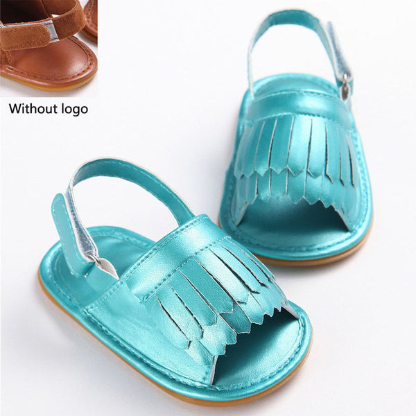 stylish pu leather tassel baby moccasins tassel girls baby shoes Scarpe Neonata hook and loop outdoor shoes hard rubber bottom