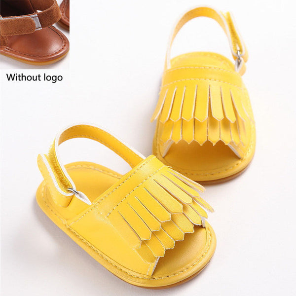 stylish pu leather tassel baby moccasins tassel girls baby shoes Scarpe Neonata hook and loop outdoor shoes hard rubber bottom