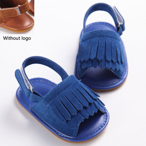 stylish pu leather tassel baby moccasins tassel girls baby shoes Scarpe Neonata hook and loop outdoor shoes hard rubber bottom