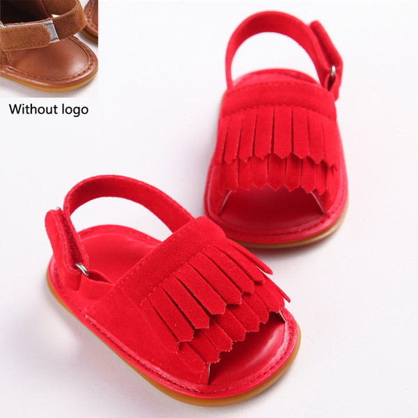 stylish pu leather tassel baby moccasins tassel girls baby shoes Scarpe Neonata hook and loop outdoor shoes hard rubber bottom