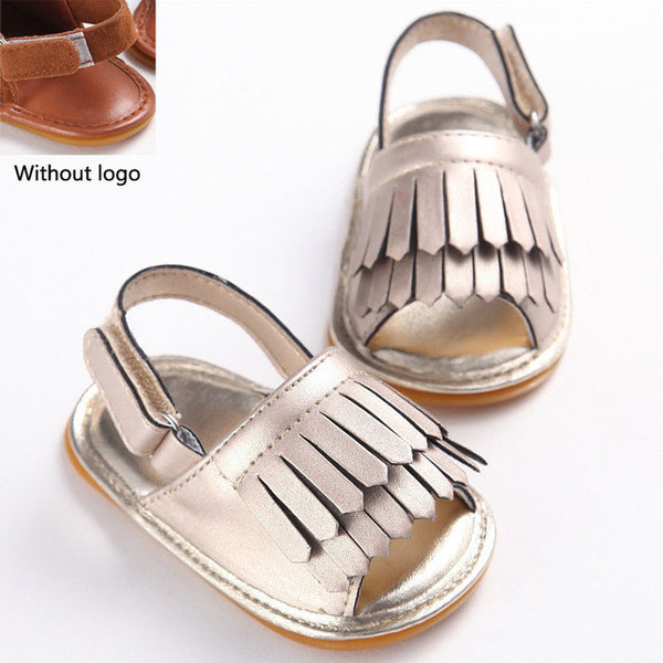 stylish pu leather tassel baby moccasins tassel girls baby shoes Scarpe Neonata hook and loop outdoor shoes hard rubber bottom