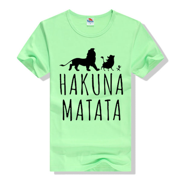 Cotton T-Shirts HAKUNA MATATA Men's Big Size T Shirts Short Sleeve Slim Fit Fashion Tops & Tees Male Clothing XXXL Summer 2016