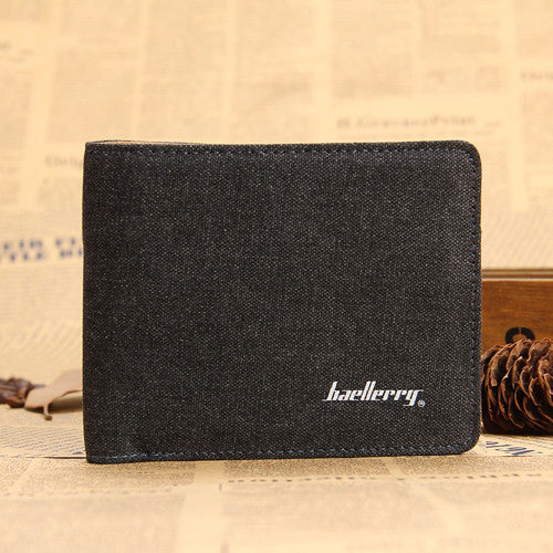 Hot Sale Fashion Men Wallets Quality Soft Linen Design Wallet Casual Short Style 3 Colors Credit Card Holder Purse Free Shipping