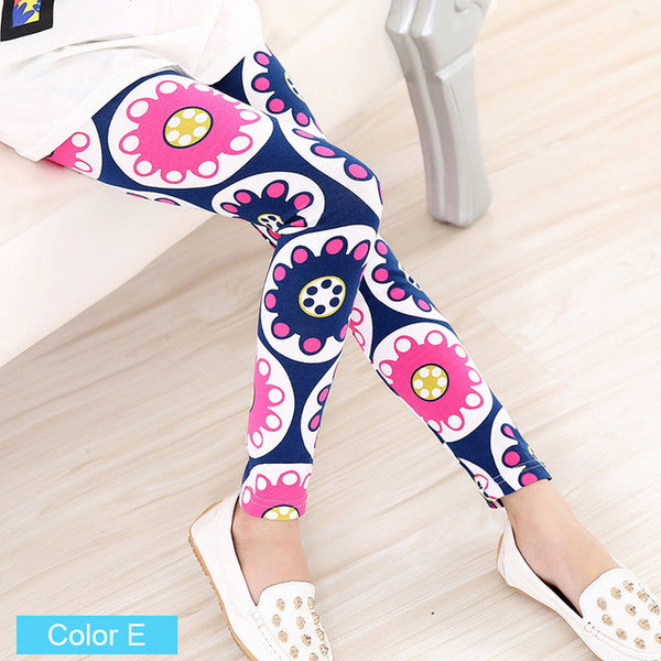 Baby Kids Childrens printing Flower Toddler Classic Leggings girls pants Girls legging 2-14Ybaby girl leggings