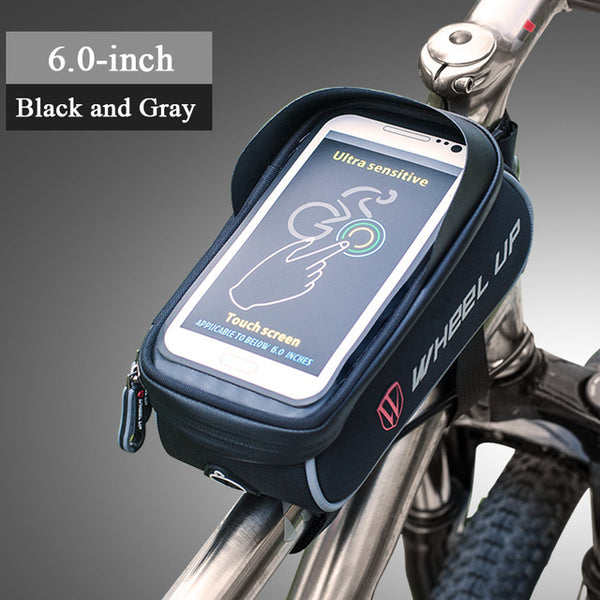 WHEEL UP Rainproof Front Zipper Bike Bag MTB Mountain Cycle Touch Screen Phone Bags Waterproof GPS Cycling Pouch Panniers 2017