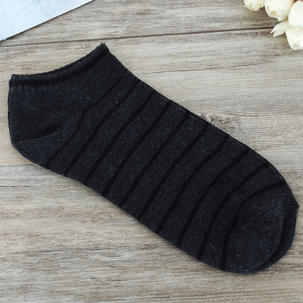 Men Sock 10 pieces =5 Pairs /lot Package Male Summer Light Socks Stripe Cotton Short Sock Wholesale Couples Socks Sale