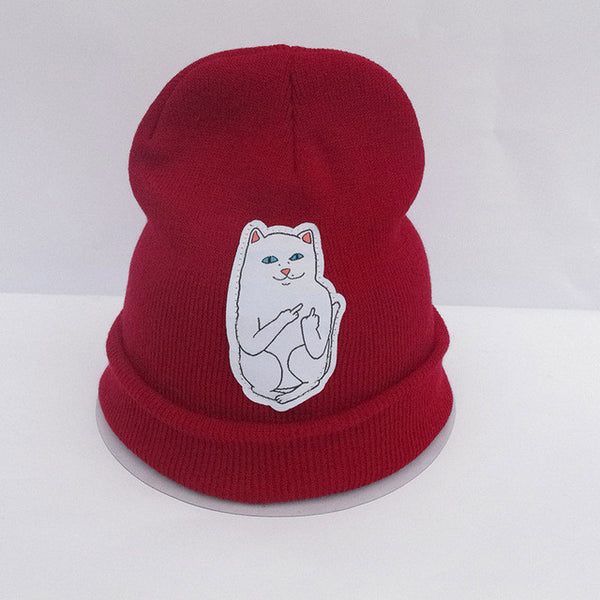 6 color NEW autumn winter spring beanie new style cat wool knit hat hip hop hedging men women