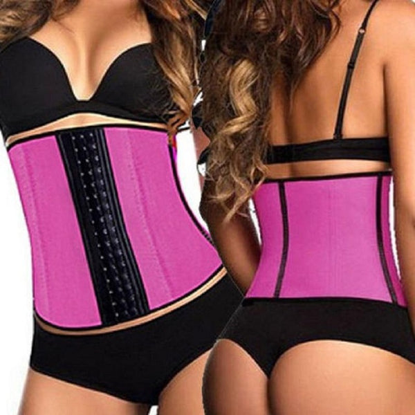 9pcs Steel Bone Waist Shaper Corset Waist Trainer Latex Shapewear Corset Women Waist Cincher Slimming Belt Hot Body Shaper Belt