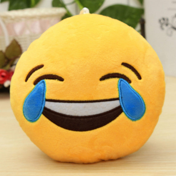2016 6 Inch Lovely Emoji Smiley Emoticon Pillows Cushion Soft Stuffed Plush Cute Cartoon Toy Doll 12 Styles Christmas Gift Y1S1