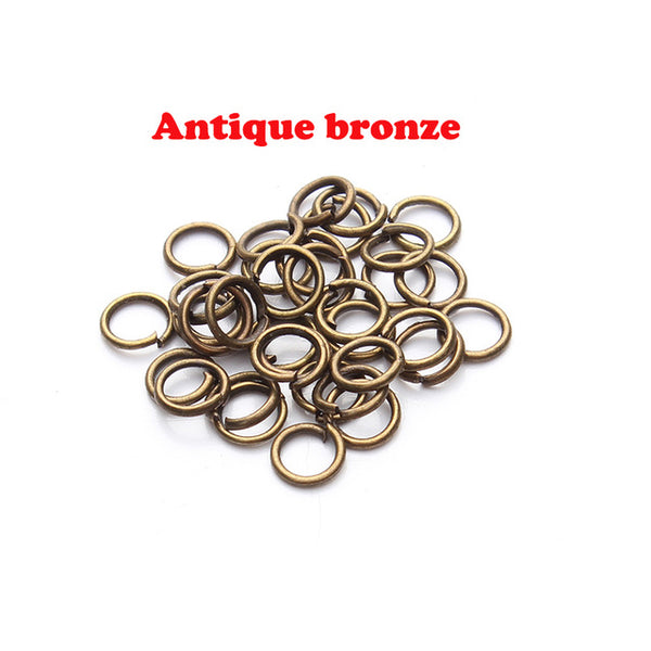 200pcs/lot 5mm Open Jump Rings Bronze/Gunblack/Gold/Rose gold/Silver/Rhodium Link Loops for DIY Jewelry Making Connector F309