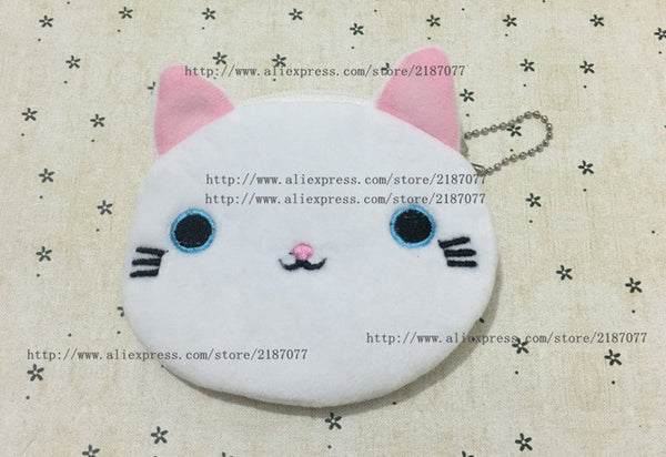 NEW Popular 7Animals , Kitty Cat and Dogs Plush Coin Purse , Gift 10CM Coin BAG Purse , Pocket Coin Wallet BAG , Keychain BAG