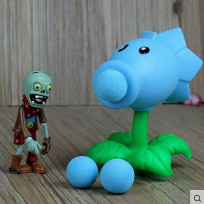 2017 PVZ Plants vs Zombies Peashooter PVC Action Figure Model Toy Gifts Toys For Children High Quality Brinquedos, In OPP Bag