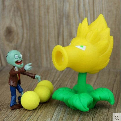 2017 PVZ Plants vs Zombies Peashooter PVC Action Figure Model Toy Gifts Toys For Children High Quality Brinquedos, In OPP Bag