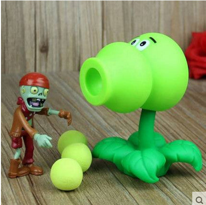 2017 PVZ Plants vs Zombies Peashooter PVC Action Figure Model Toy Gifts Toys For Children High Quality Brinquedos, In OPP Bag