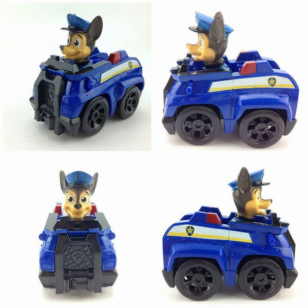 Russian Cartoon Canine Patrol Puppy Dog Toys Car Action Figures Model Kids Gift Patrulla Canina juguetes