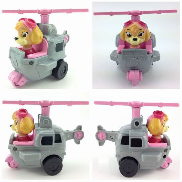 Russian Cartoon Canine Patrol Puppy Dog Toys Car Action Figures Model Kids Gift Patrulla Canina juguetes